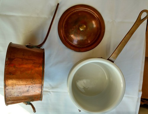 COPPER~Double Boiler w/Hall Ceramic Insert