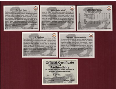 RAY DANDRIDGE, Negro League Hall of Fame Great ~ F.R. FACTORY-SEALED 5-card SET