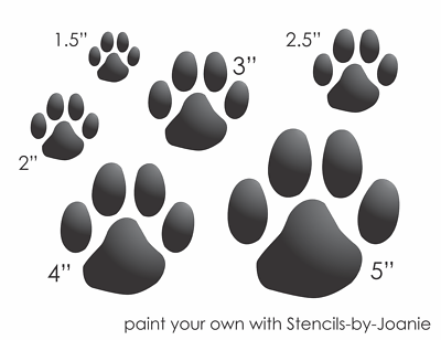 Stencil Puppy Dog Tiger Paw Print Animal Tracks Outdoor Canine Kennel DIY  Signs