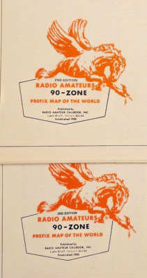 Vintage Radio Amateurs Prefix Map of The World 2nd & 3rd Edition