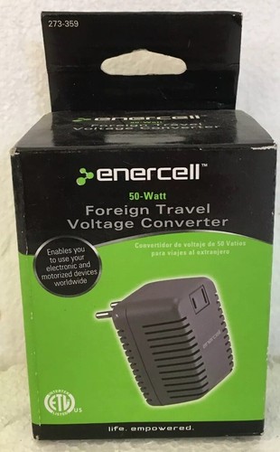 Enercell 50 Watt Foreign Travel Voltage Outlet Converter 273-359 