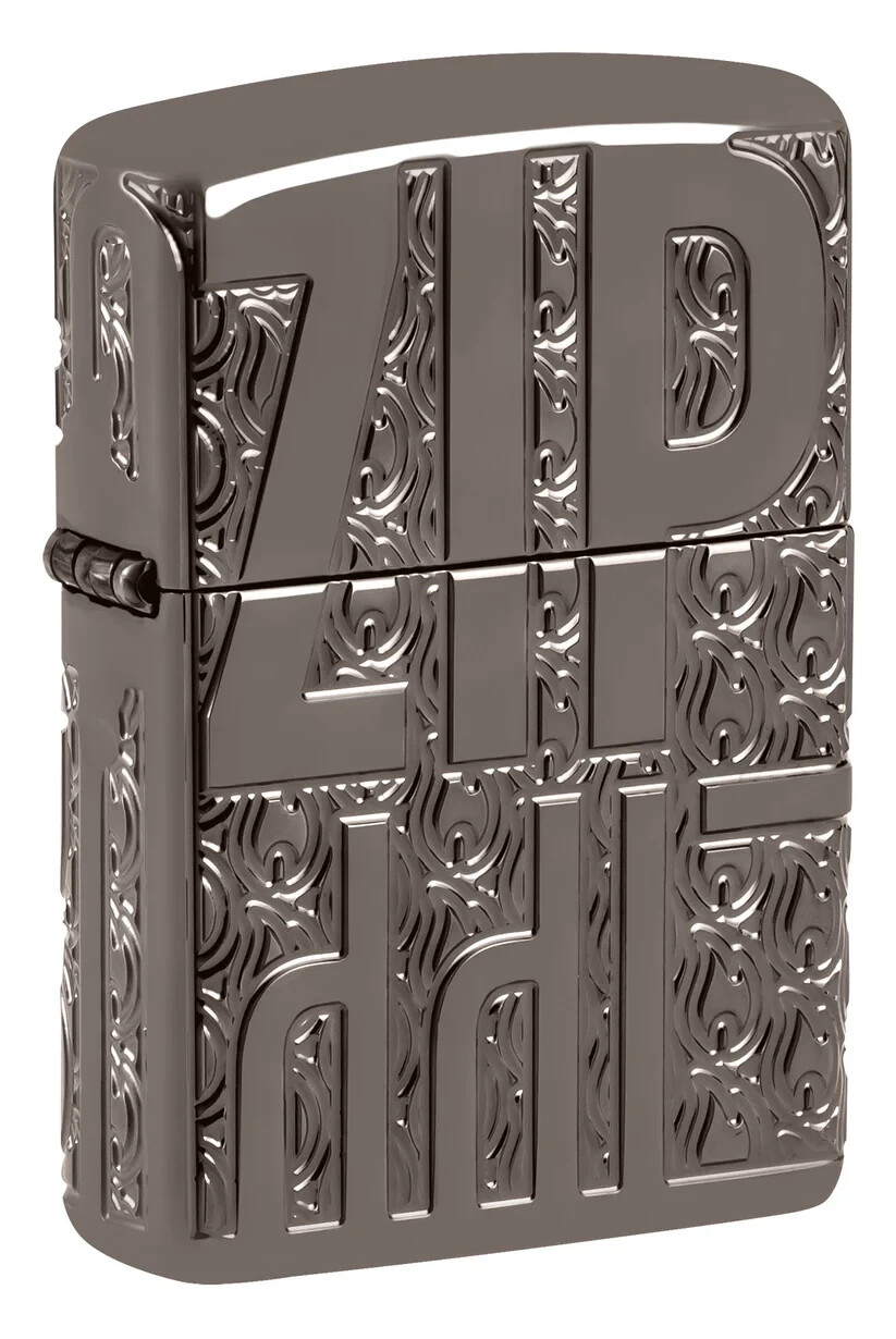 Zippo 46312, Reverse Pattern Deep Carve Armor Lighter, Black