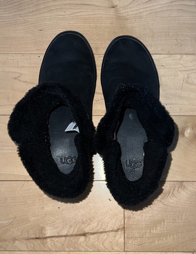 UGG Women's Aika Black Nubuck Boots Sneakers Black Sole Women&rsquo;s US 6M