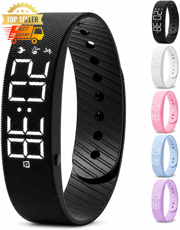 Silent Vibration Alarm Wristband - USB Rechargeable for Heavy Sleepers, Waterpro