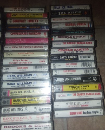 Huge Country 65 Cassette Lot Garth Brooks Charlie Daniels More Rare Lots of Pics