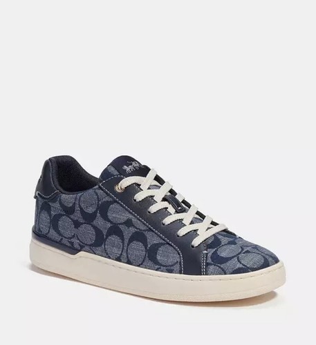 Coach Men's Clip Signature Chambray Low Top Size 7D CH087