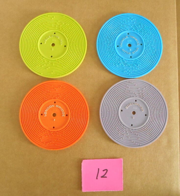 Fisher Price 4 Replacement Records for Music Box Record Player P12