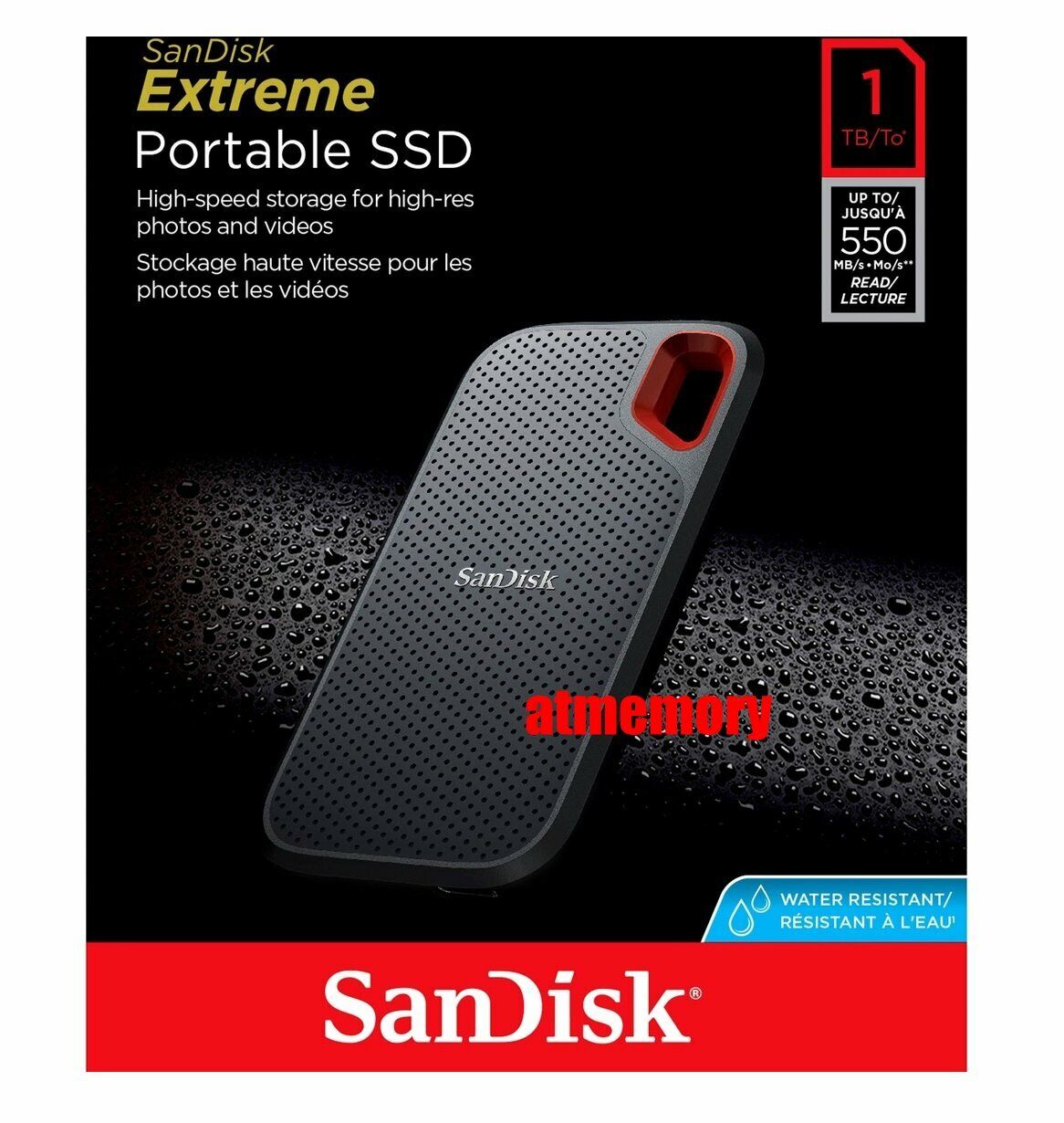 Sandisk Extreme Portable SSD 1TB Solid State Drive Type-C Sandisk Extreme Portable SSD 1TB Solid State Drive Type-C