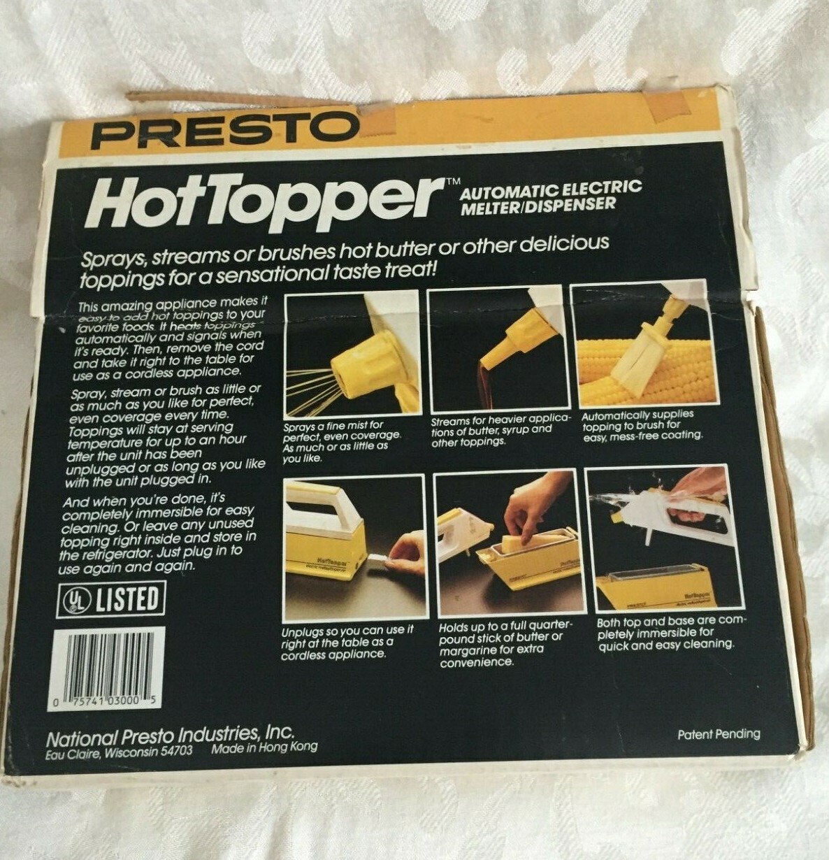 New Vintage Presto Hot Topper Automatic Electric Melter Dispenser Butter Syrup