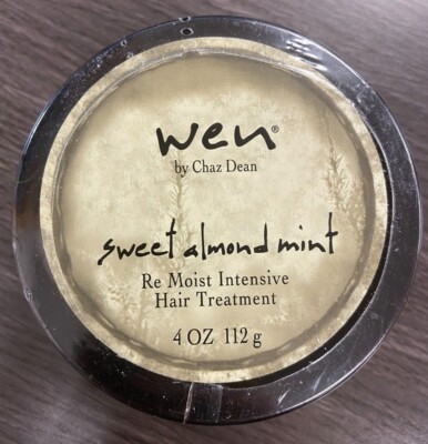WEN BY CHAZ DEAN RE MOIST INTENSIVE HAIR TREATMENT SWEET ALMOND MINT 4OZ NEW 