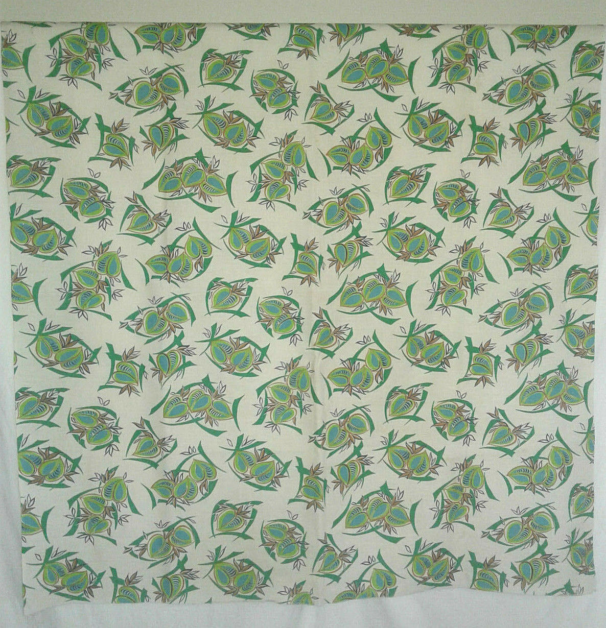 vintage ANTIQUE 30s 40s OOAK abstract LEAVES cotton broadcloth quilting FQs