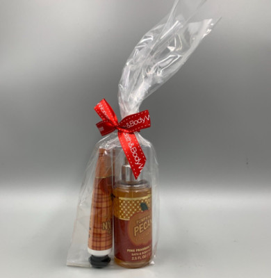 Bath & Body Works Pumpkin Pecan Waffles Mist Hand Cream Set Mini S/2 #9062D