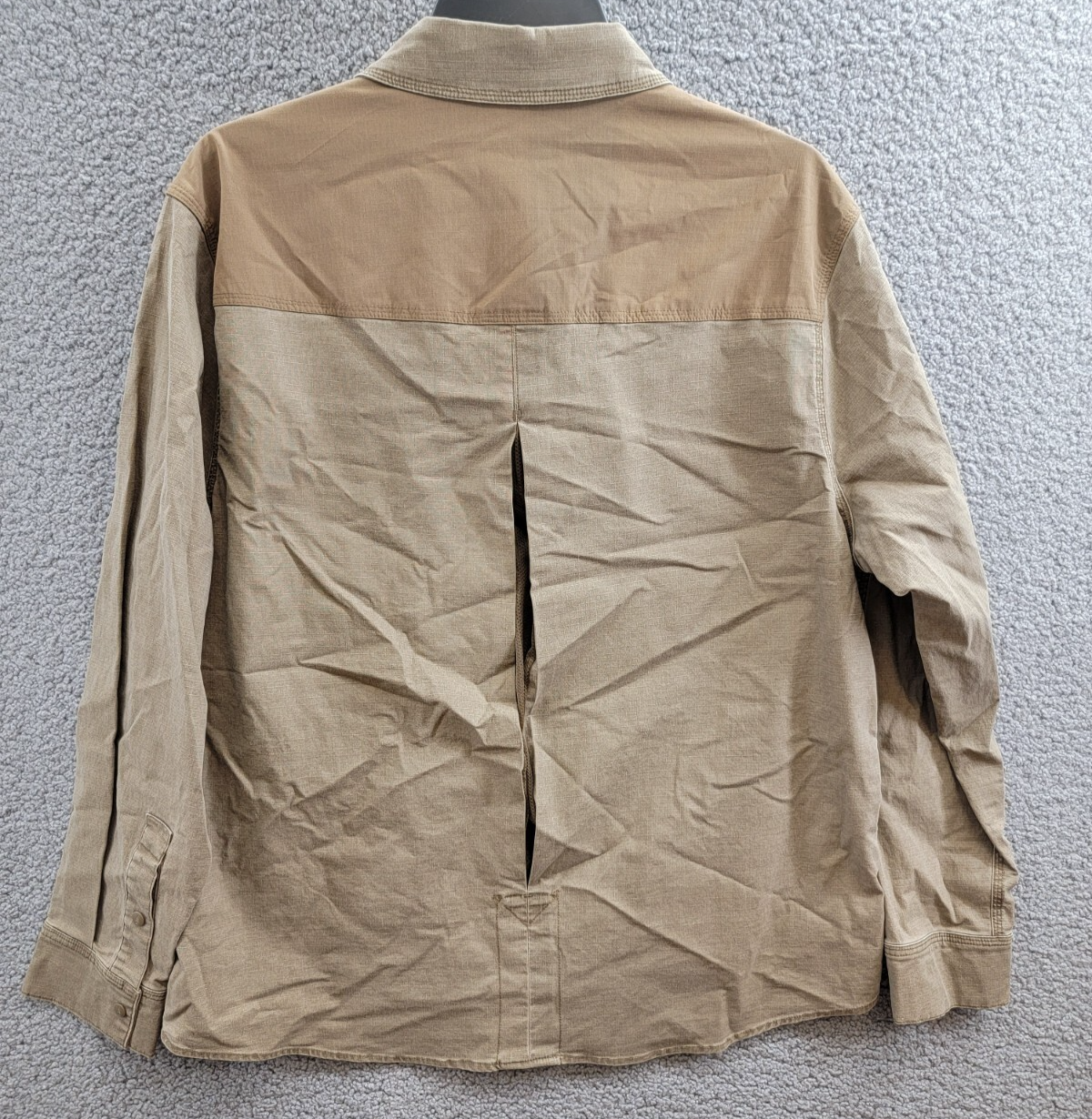 Bass Outdoor Ripstop Utility Shacket Men's L Teak Long Sleeve Snap Closure - Picture 13 of 19