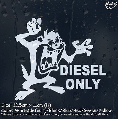 Diesel Only Car  Sticker Funny Reflective Cartoon Taz Decal For Bumper Panel
