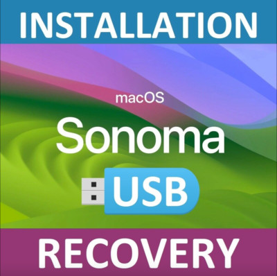 macOS 14 Sonoma Installer Bootable USB Recovery Upgrade Reinstall Service Mac
