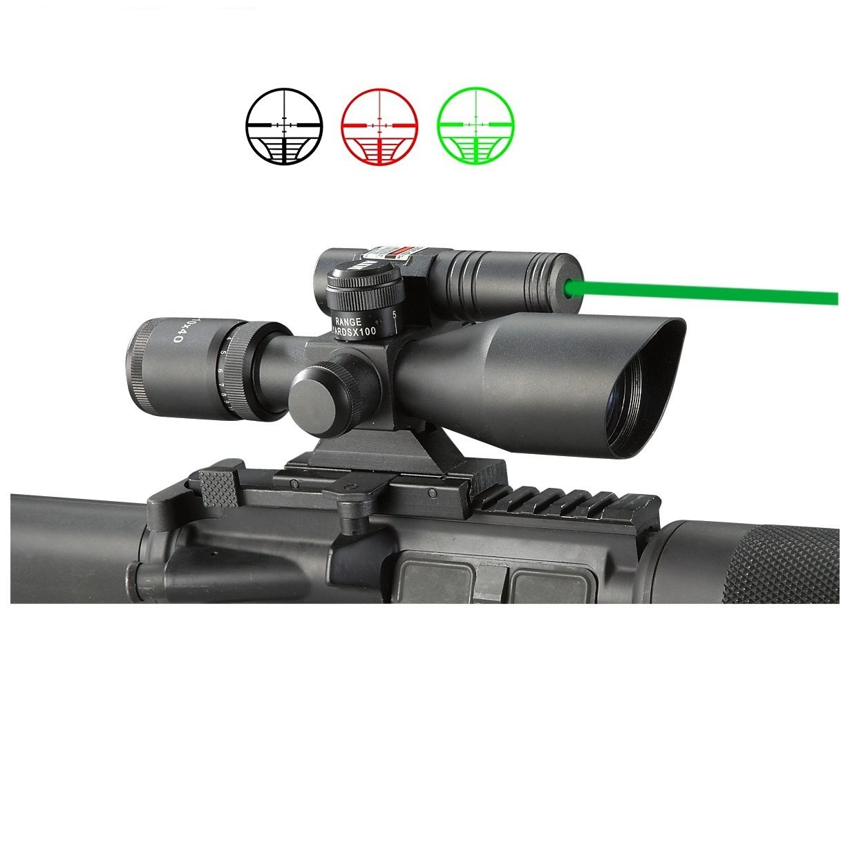 新品未使用CLUBHAUS BN Generic Laser Scope C/S GREEN Laser 2.5-10x40 Rifle Scope Red+Green illuminated