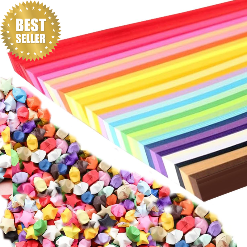 Star Origami Paper, DIY Origami Paper Star Strips(27-Color 1030 Sheets)