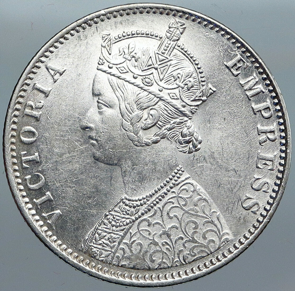 1901 BRITISH INDIA UK COLONY Queen Victoria Genuine Silver