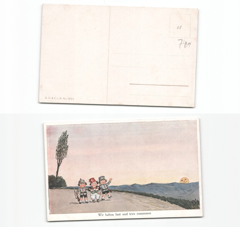 (C366721)   Deutsch Tï¿½Rkische Waffenbrï¿½Derschaft Kindersoldaten , 1. Weltkr