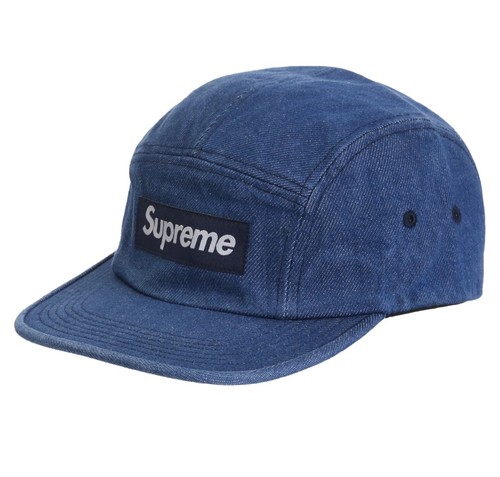 Washed Chino Twill Camp Cap Denim FW24 Supreme New York