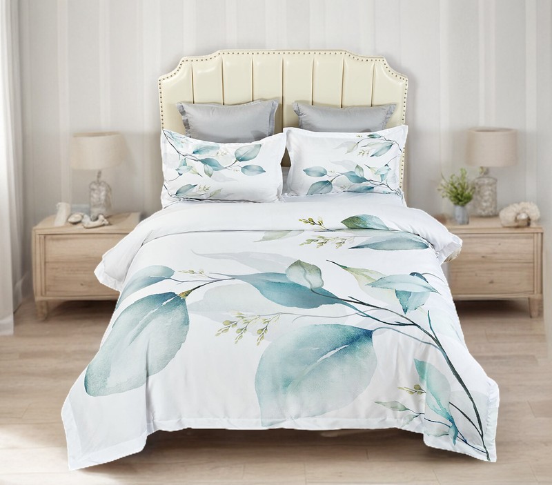 Angelis Leaves Duvet/Doona/Quilt Cover Set Queen/King/Super King Size Bed Sm008