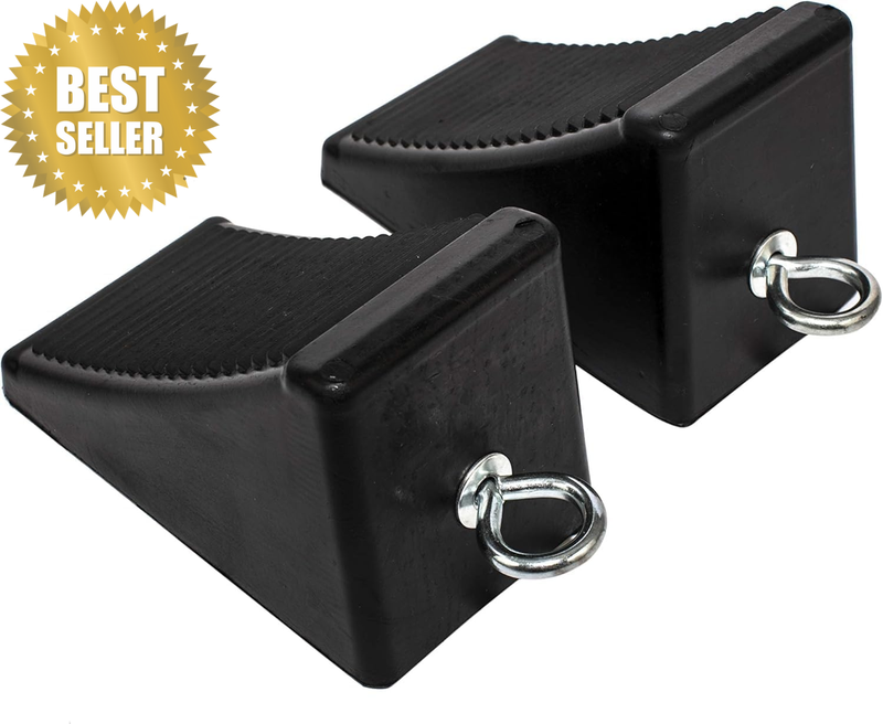 50011 Rubber Wheel Chock with Eyelet (6-1/2