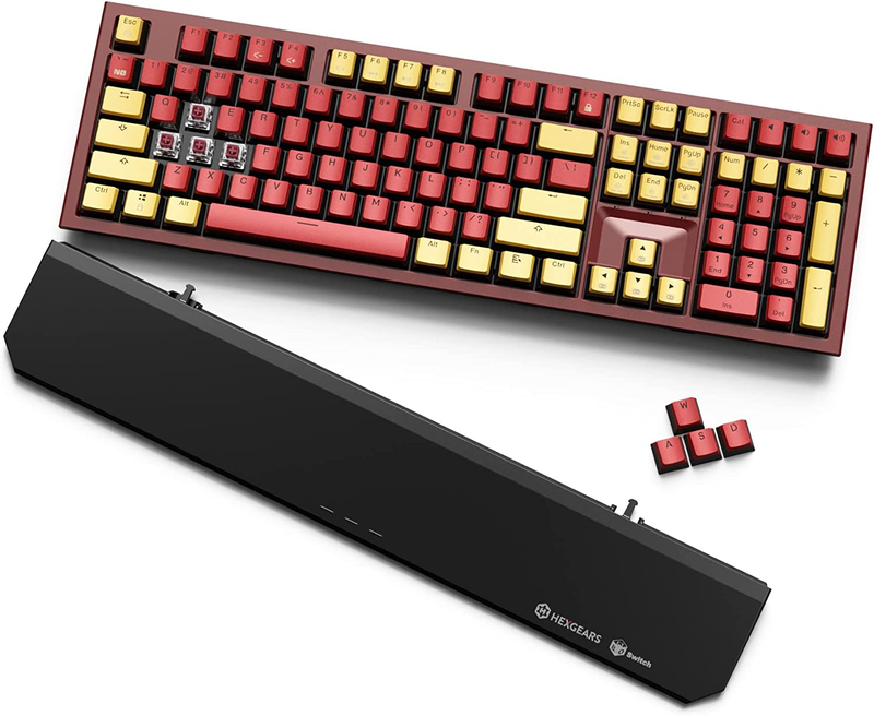 HEXGEARS X5 Wireless Mechanical Keyboard w/ Kaihl Box Switch-Rose Red