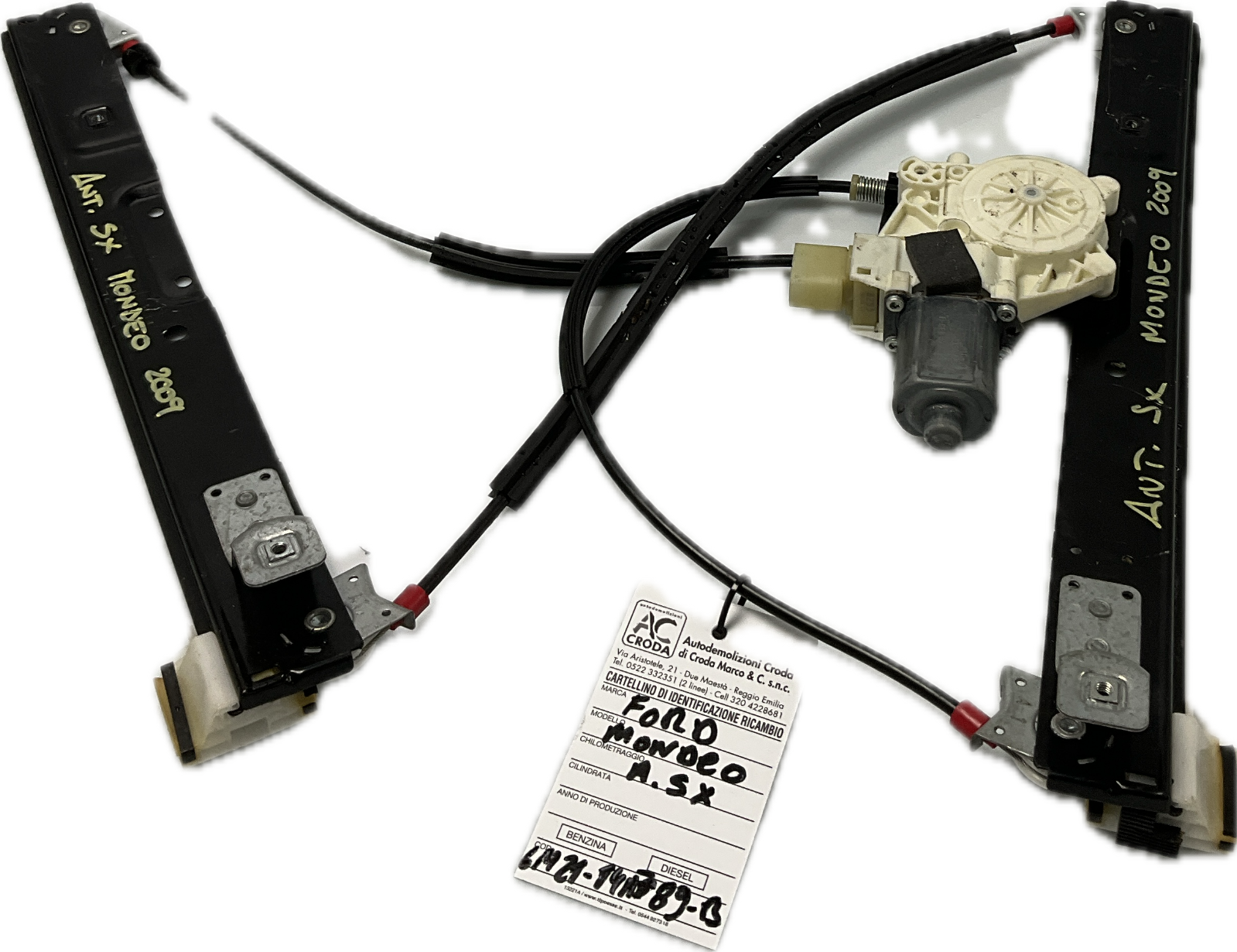 Alzavetro alzacristalli anteriore sinistro FORD MONDEO DAL 2007 6m21-14A389-b