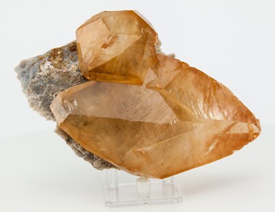 Dogtooth Honey Calcite Crystals on Barite 1.45lbs Elmwood Mine Carthage TN H0030
