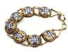 Vintage Enamel & Gold Plated Bracelet Length 17cm Fashion Jewellery-3.JPG