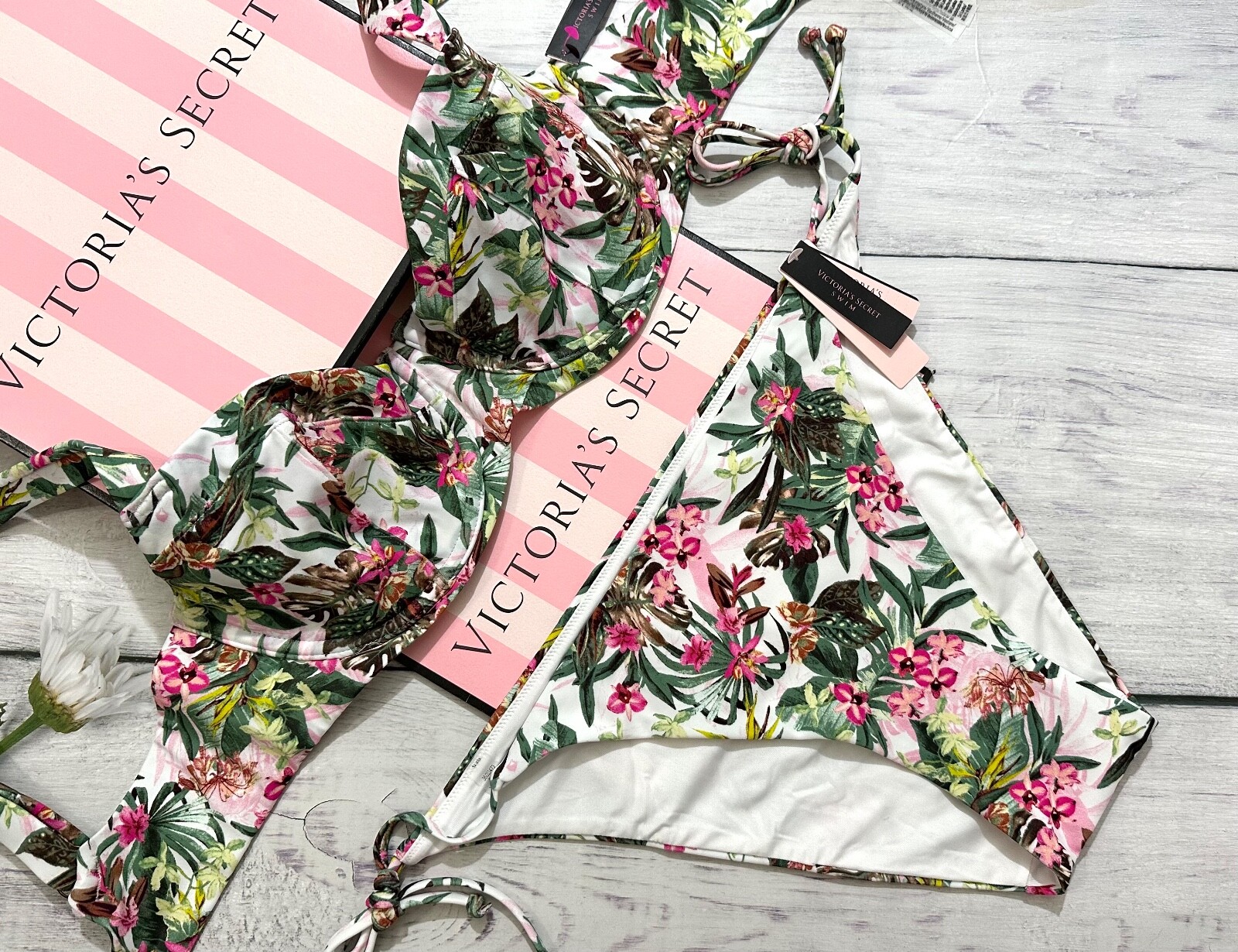 Комплект бикини без подкладки VICTORIAS SECRET SWIM Essential Wicked Palm 36D-XL