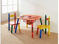 grow n up crayola wooden table & chair set