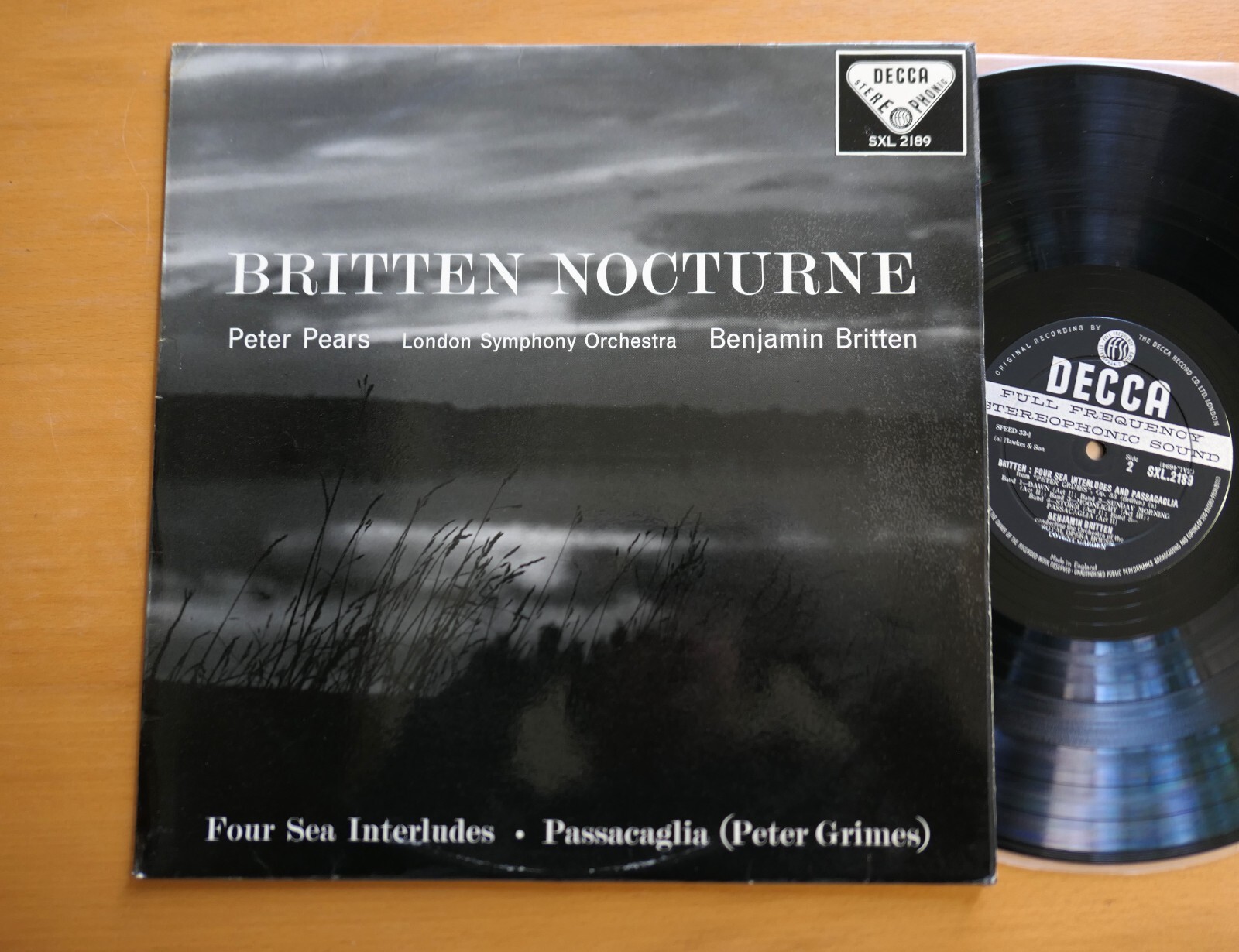 SXL 2189 ED1 Britten Nocturnes Pears Britten NEAR MINT Decca