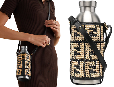 Fendi X 24Bottles Raffia Bag Steel Bottle Holder Set Bottle Cage Bag BNWT