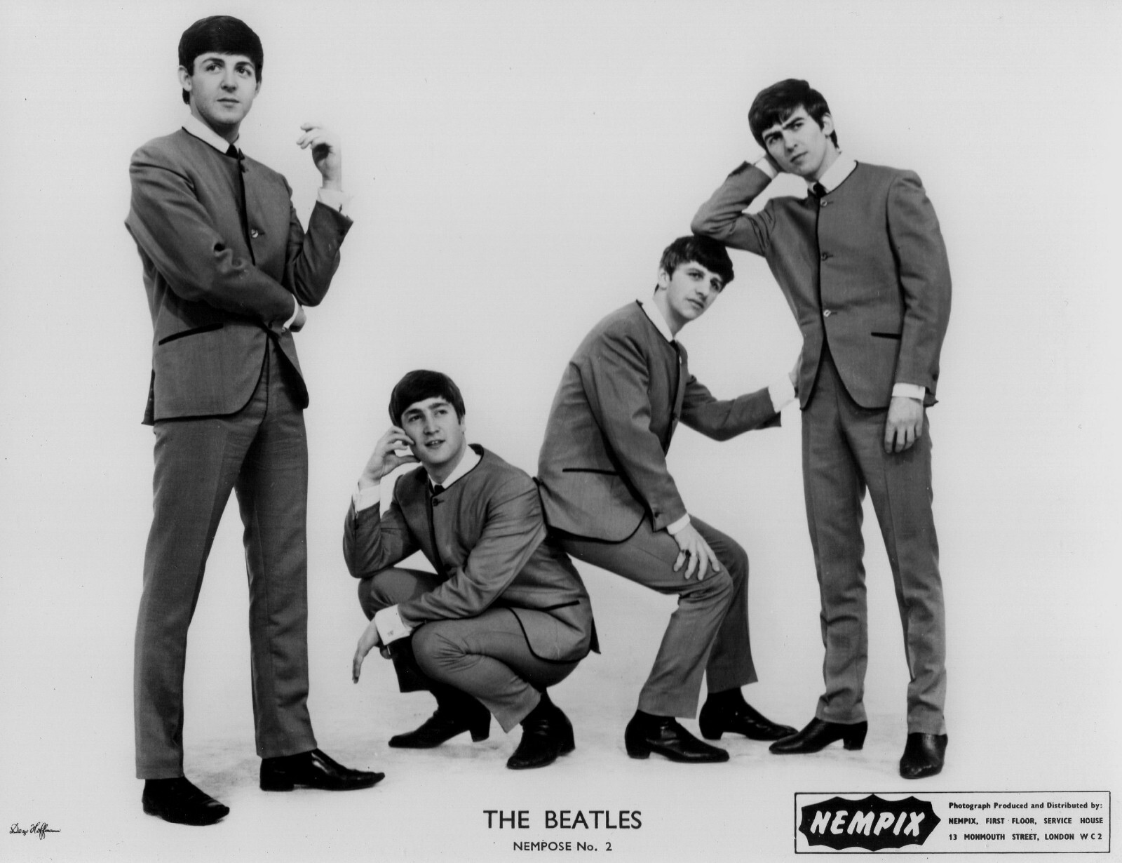 Orig 1963 THE BEATLES Collarless Suits.. NEMPIX British