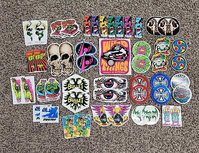 50 Vintage 80s Skateboard stickers Powell Indy Santa Cruz Natas Roskopp NOS