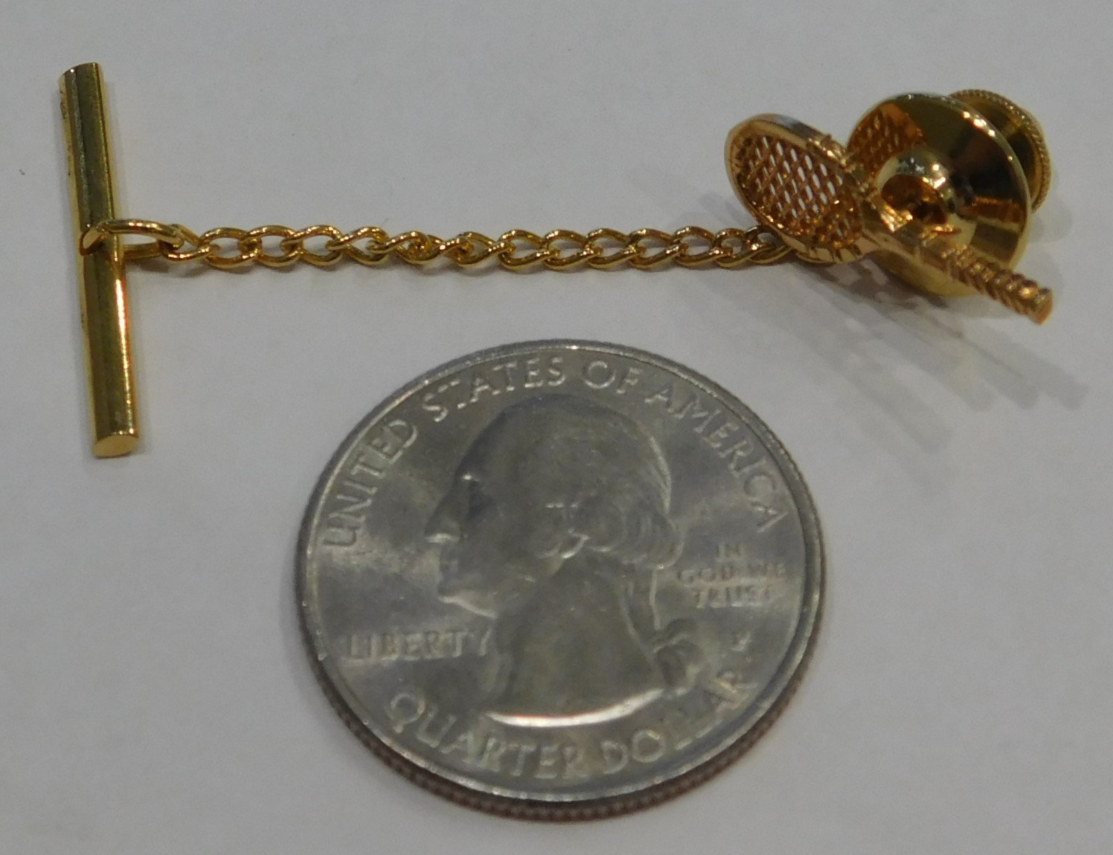 Tennis Racquet Tie Tack