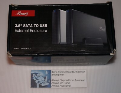 Rosewill  3.5 SATA TO USB External Enclosure.  RX35-AT-SU BLK/SLV With 500gb HDD