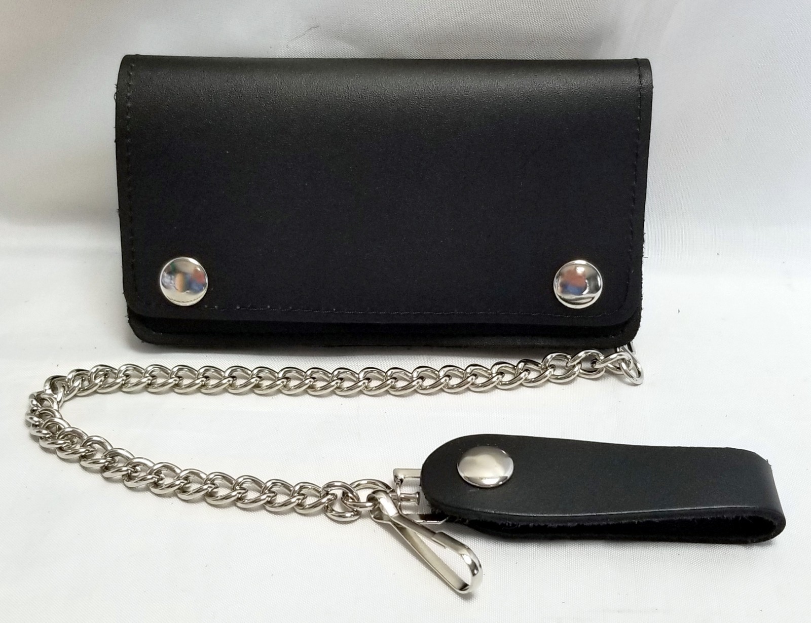 Black Leather Biker Trucker Wallet 6 Black Leather Biker Trucker Wallet 6