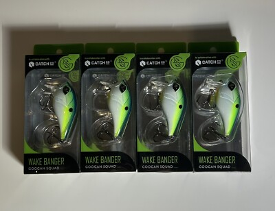 Googan Squad Wake Banger Squarebill Wake Bait (LOT OF 4) - Citrus Shad; 10020C
