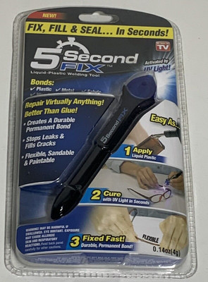 Ontel: 5 Second Fix UV Light & Liquid Plastic Welding Tool - As Seen On TV - New