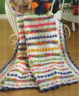 COTTON CANDY BABY AFGHAN NURSERY DECOR CROCHET PATTERN INSTRUCTIONS