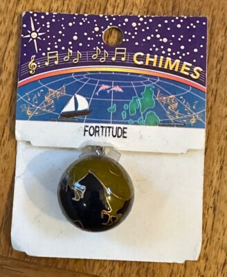 Vintage Harmony Chimes Bell Cloisonné Ball Pendant Charm 1  FORTITUDE