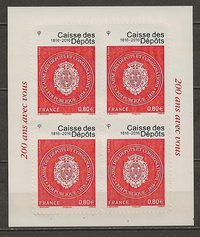 France Mnh ** Bloc F1269a Caisse Des DÃ©Pots Et Consignations