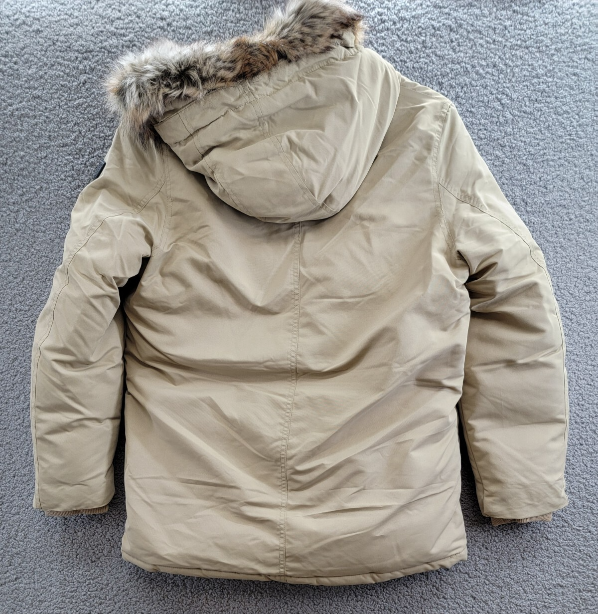 Polo Ralph Lauren Artificial-fur-Trim Down Parka Jacket Boys XL 18-20 Khaki Snap - Picture 11 of 18