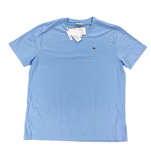 

НОВАЯ хлопковая футболка с круглым вырезом Lacoste Big - Tall Pima, светло-синяя мужская 2XLB — 9R, Синий