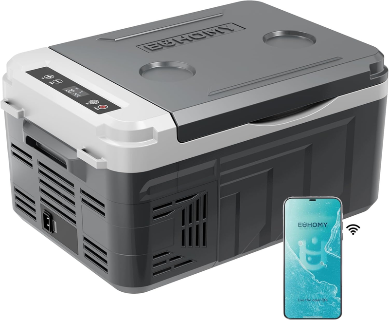 12 Volt Refrigerator, 12 Quart (10L) Compressor Electric Cooler APP Control, Car