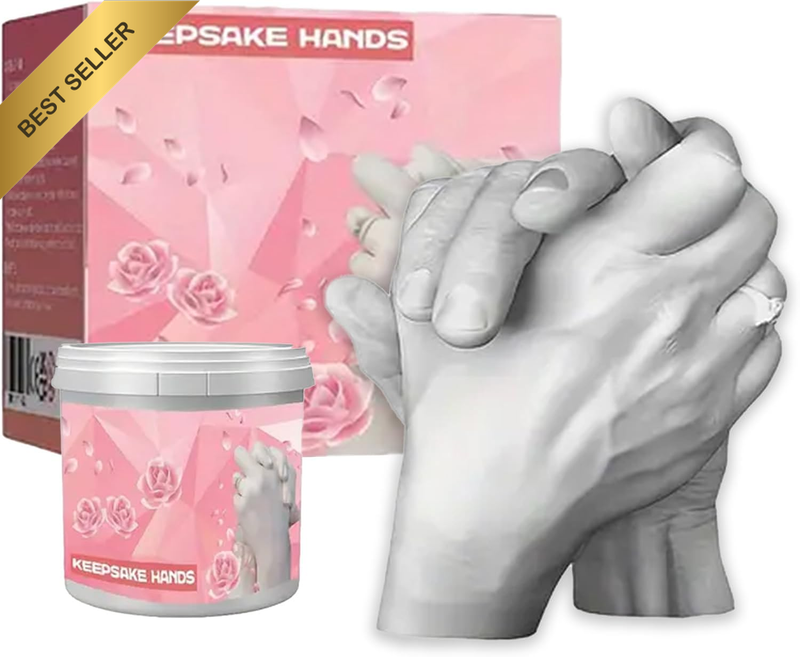 Plaster Hand Casting Kit for Couples, Hand Mold Keepsake Kit - Parent-Child Set,