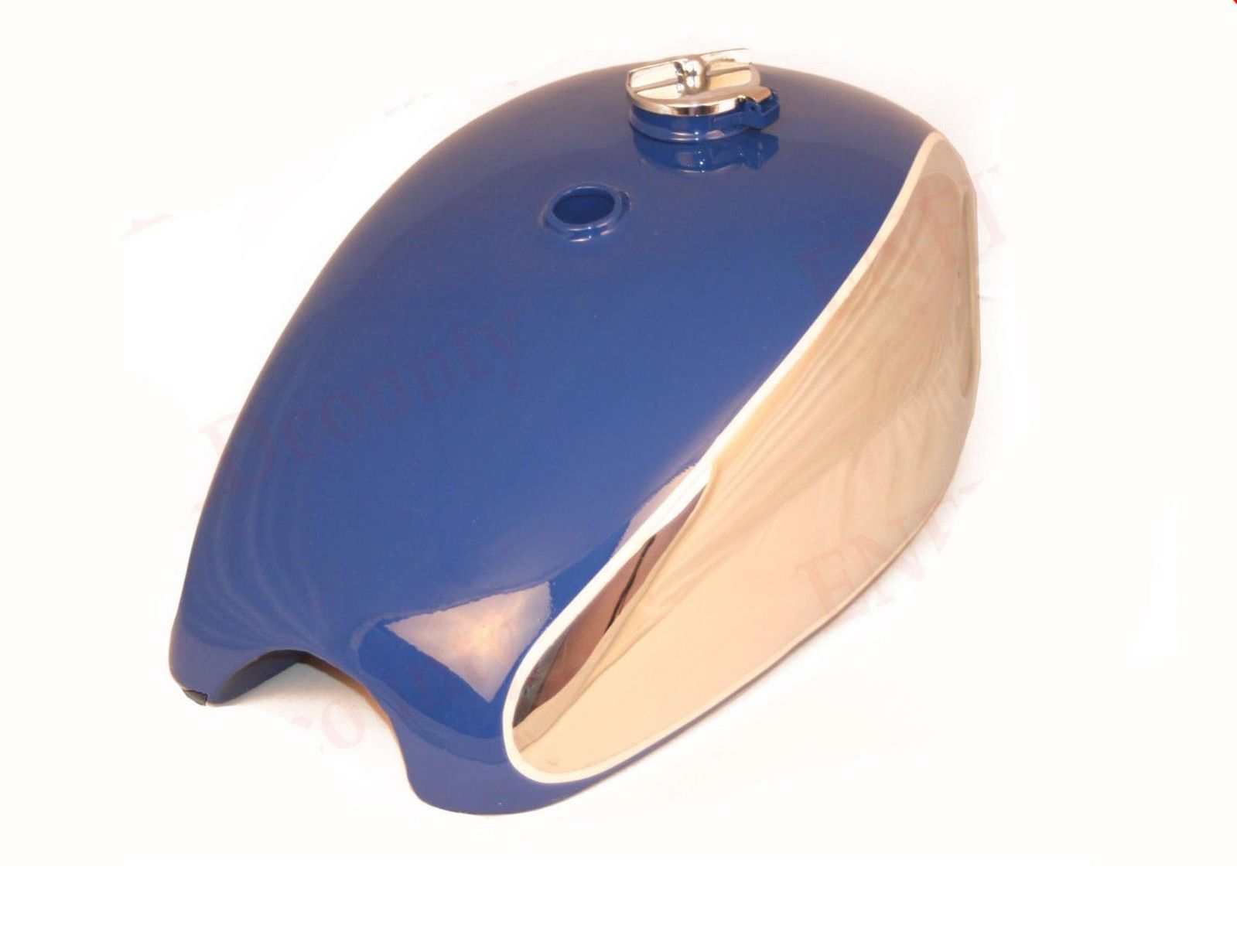 BSA Goldstar Catalina Trials 2 Gallon Blue & Chrome Petrol Tank With Cap 