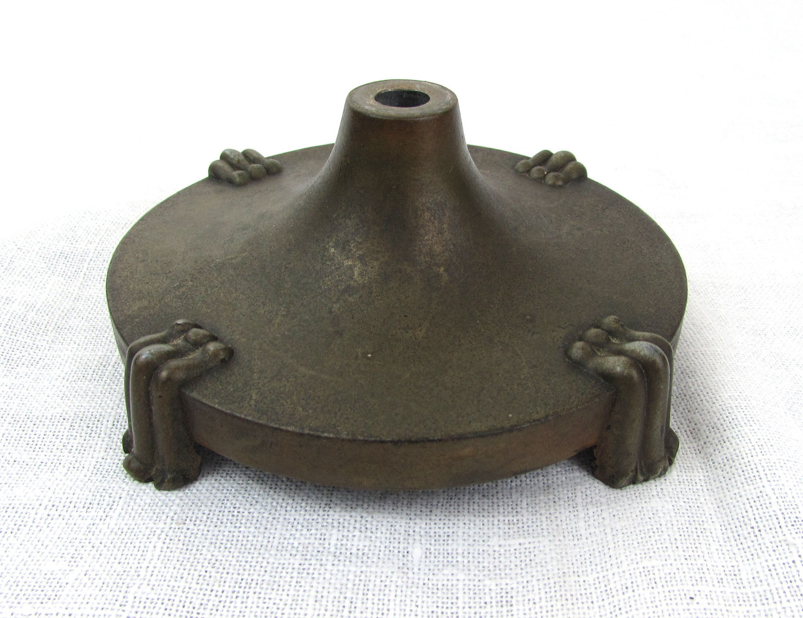 Mantle Lamp Co bronze base, harp & finial - 1920s-30s - parts for re-use